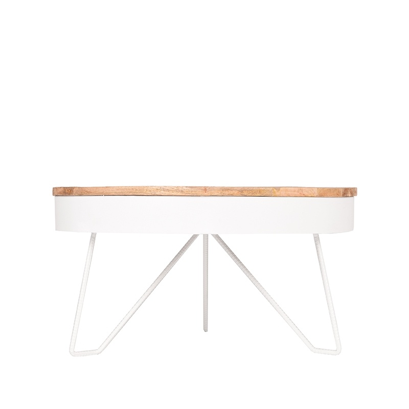 LABEL51 - Salontafel Saran - Wit - 80x80x43cm
