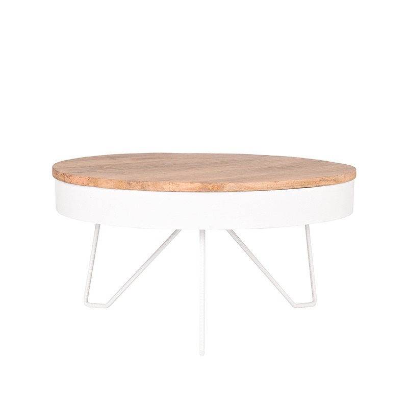 LABEL51 - Salontafel Saran - Wit - 80x80x43cm