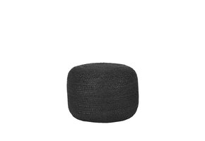 LABEL51 - Poefs Jute - Zwart - 50x50x35cm