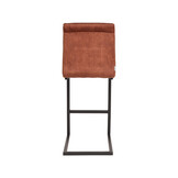 LABEL51 Barkruk Milo - Rust - Velours - set van 2