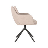 LABEL51 Eetkamerstoel Joy - Naturel - Boucle - set van 2