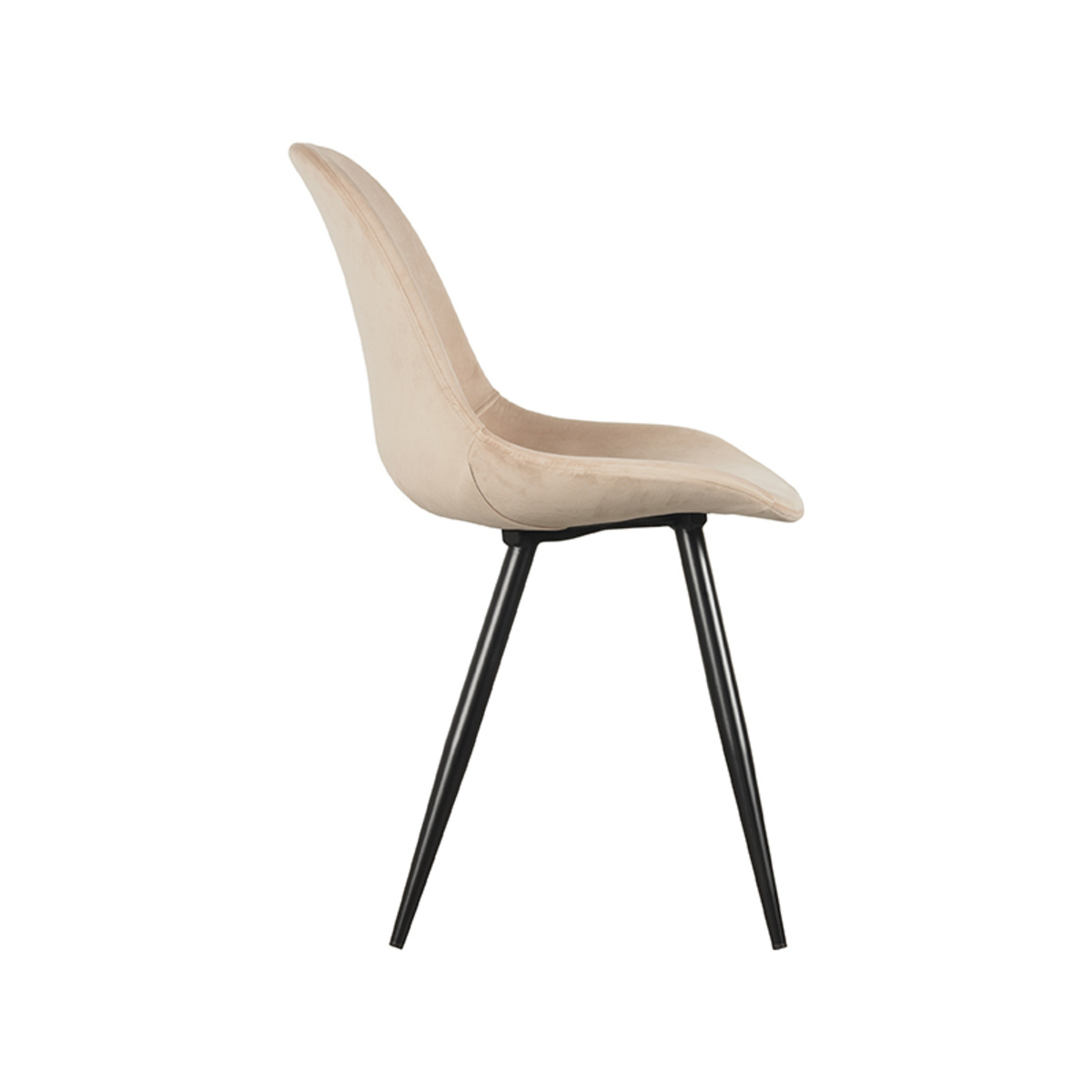 LABEL51 - Eetkamerstoel Capri - Zand - 56x46x88cm - Set van 2