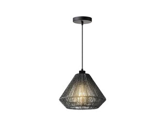 LABEL51 - Hanglamp Ibiza Diamond - 1-Lichts - 25x25x150cm - Zwart