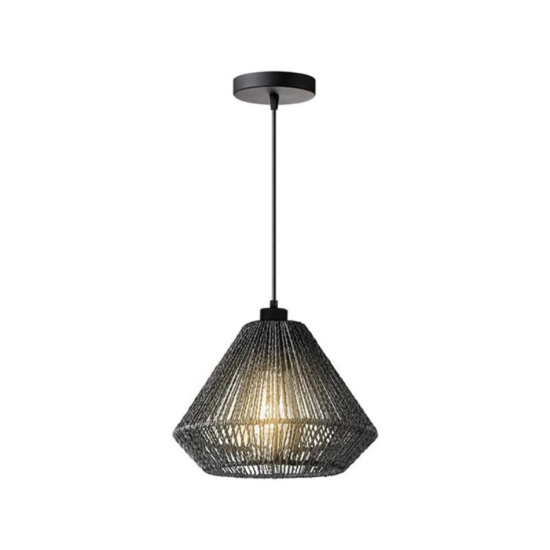 LABEL51 - Hanglamp Ibiza Diamond - 1-Lichts - 25x25x150cm - Zwart
