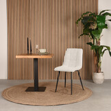 LABEL51 Eetkamerstoel Juul 54x45x89 cm - Naturel - Stof - set van 2