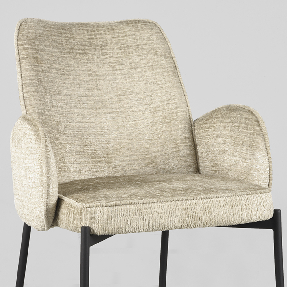 LABEL51 - Eetkamerstoel Joni - Beige - 60x55x86cm - Set van 2