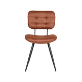 LABEL51 Eetkamerstoel Gus - Cognac - Microfiber