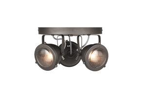 LABEL51 Spot Moto led - Burned Steel - Metaal - 3 Lichts
