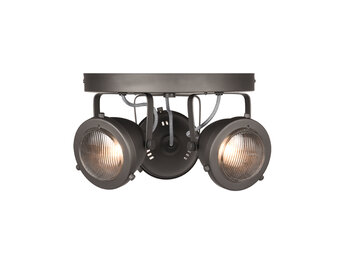 LABEL51 Spot Moto led - Burned Steel - Metaal - 3 Lichts