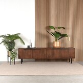 LABEL51 Tv-meubel Rio 220x40x60 cm - Espresso - Mangohout