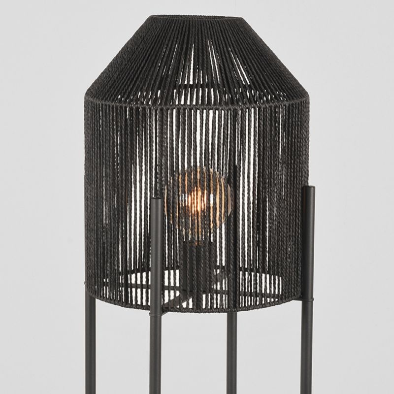 LABEL51 - Vloerlamp Ibiza - Zwart - 30x30x150cm