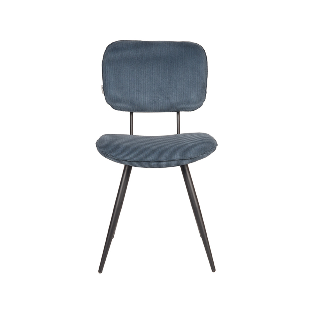LABEL51 Eetkamerstoel Vic - Blauw - Ribcord