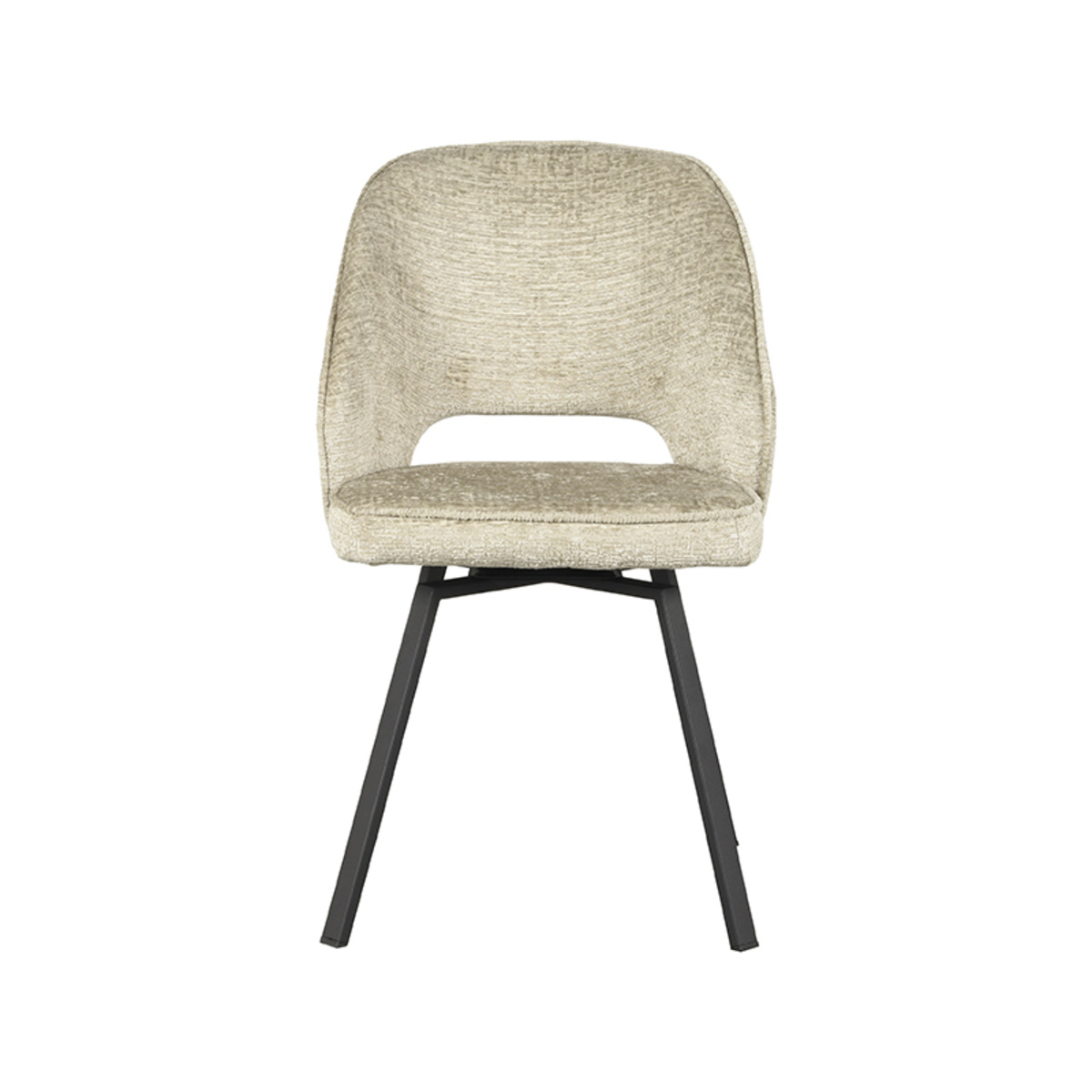 LABEL51 - Eetkamerstoel Lewis - Beige - 66x52x84cm - Set van 2