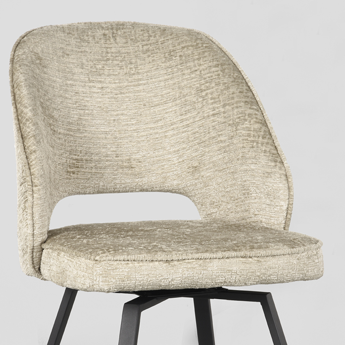 LABEL51 - Eetkamerstoel Lewis - Beige - 66x52x84cm - Set van 2