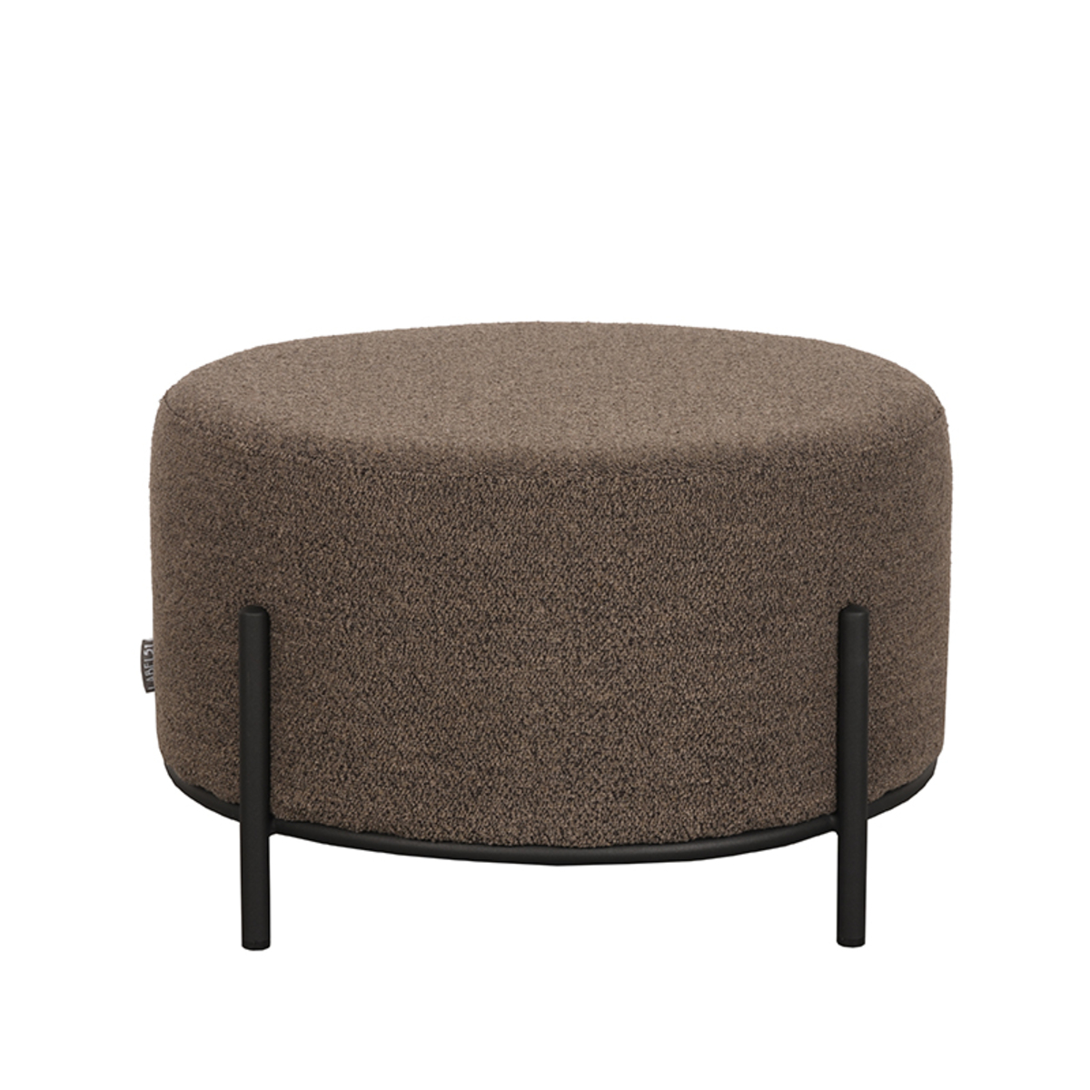 LABEL51 Poef Troy 57x57x34 cm - XL - Bruin - Boucle
