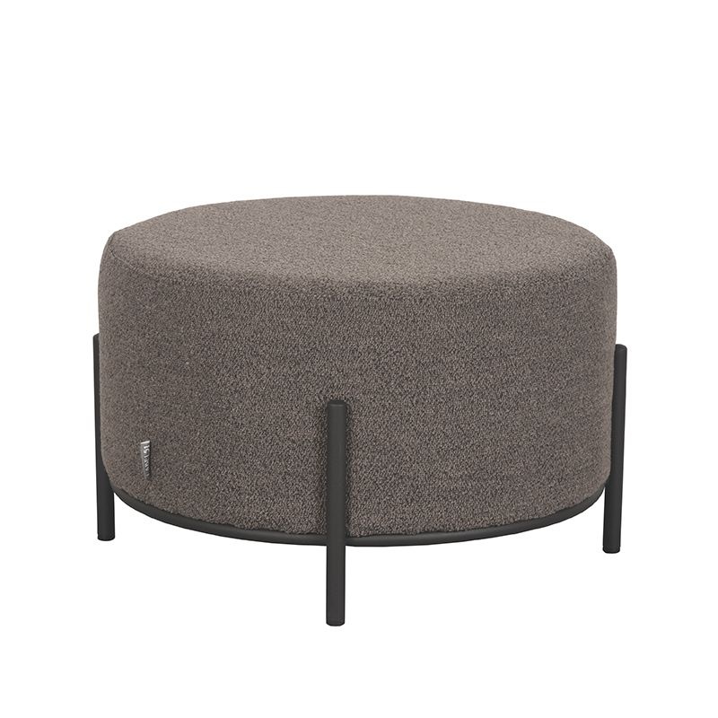 LABEL51 Poef Troy 57x57x34 cm - XL - Bruin - Boucle