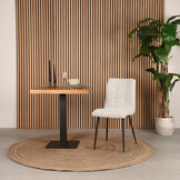 LABEL51 Eetkamerstoel Sam 57x45x86 cm - Naturel - Stof - set van 2