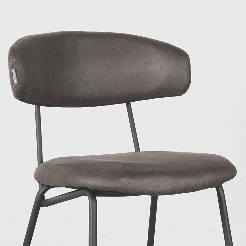 LABEL51 Eetkamerstoel Zack - Antraciet - Micro Suede