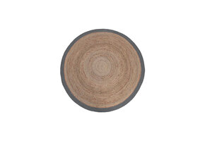 LABEL51 - Vloerkleed Jute - Beige - 90x90x1cm