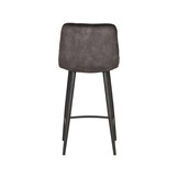 LABEL51 Barkruk Jelt - Antraciet - 45x48x94 cm - Velours - set van 2