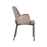 LABEL51 - Eetkamerstoel Joni - Taupe - 60x55x86cm - Set van 2