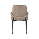 LABEL51 - Eetkamerstoel Joni - Taupe - 60x55x86cm - Set van 2