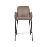 LABEL51 - Barstoel Joni - Taupe - 53x51x94cm - Set van 2