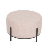 LABEL51 Poef Troy 57x57x34 cm - XL - Naturel - Boucle