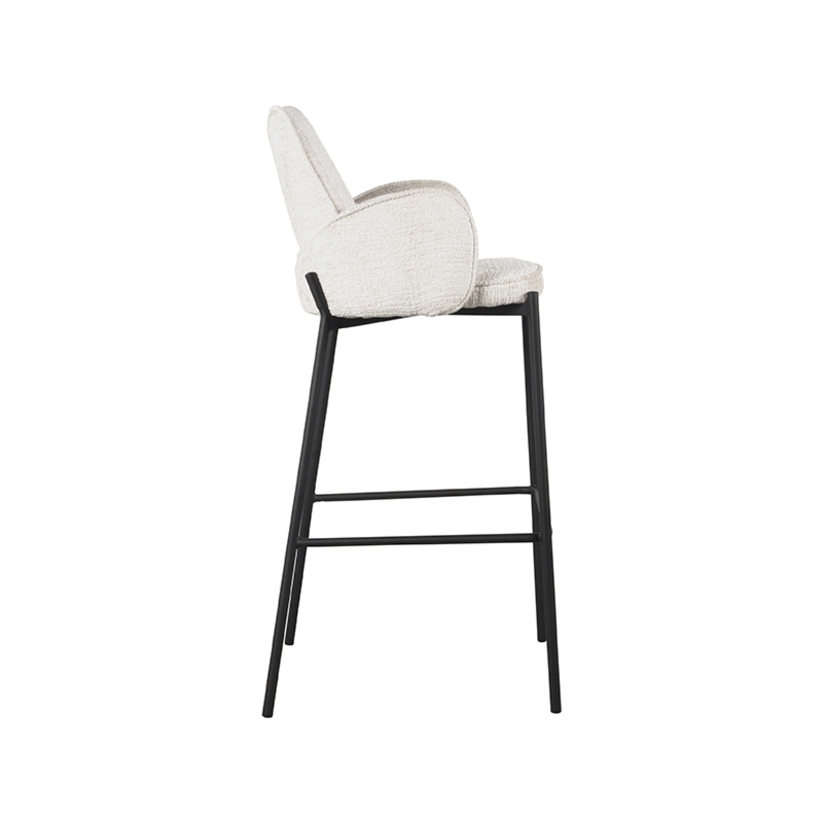 LABEL51 - Barstoel Joni - Creme - 53x51x107cm - Set van 2