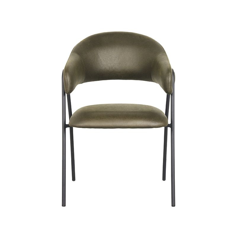 LABEL51 Eetkamerstoel Lowen - Army green - Microfiber