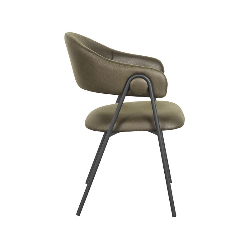 LABEL51 Eetkamerstoel Lowen - Army green - Microfiber