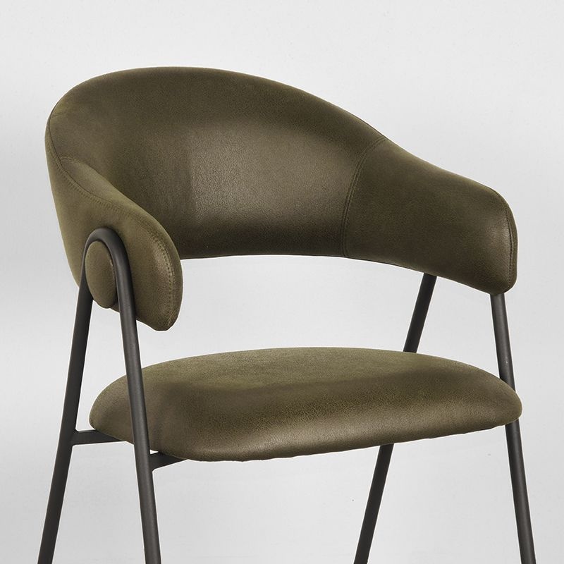 LABEL51 Eetkamerstoel Lowen - Army green - Microfiber