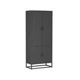 LABEL51 - Bergkasten Luff - Zwart - 40x80x190cm