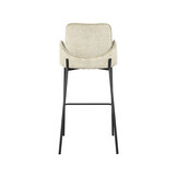 LABEL51 Barkruk Joni - Beige - Fluweel - Zithoogte 78 cm - set van 2