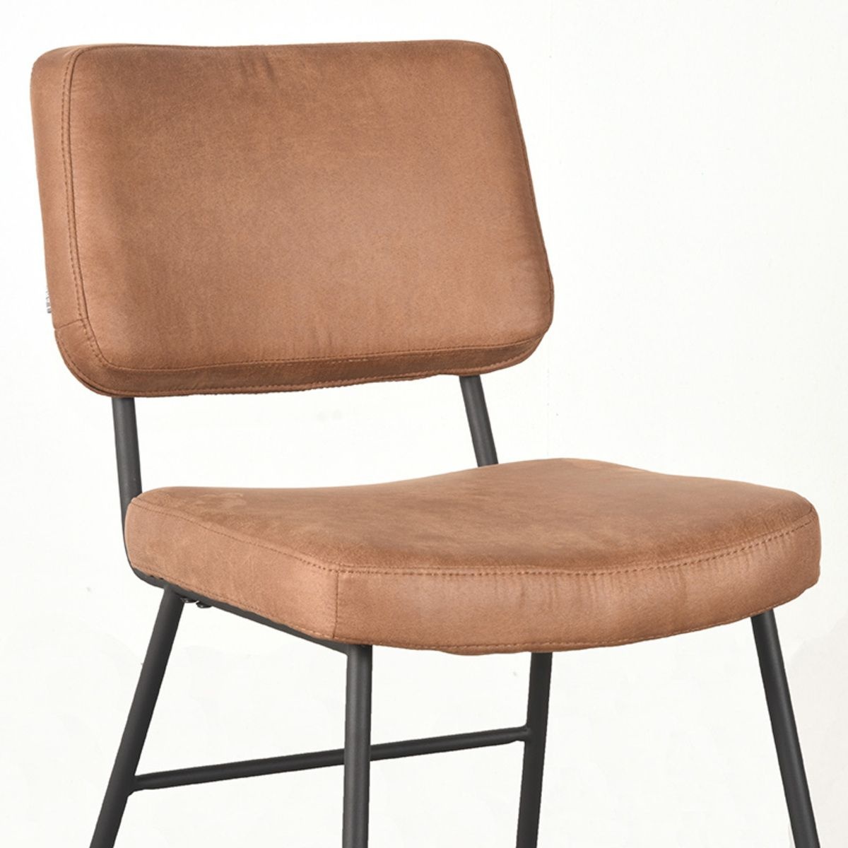 LABEL51 Eetkamerstoel Noah - Cognac - Micro Suede