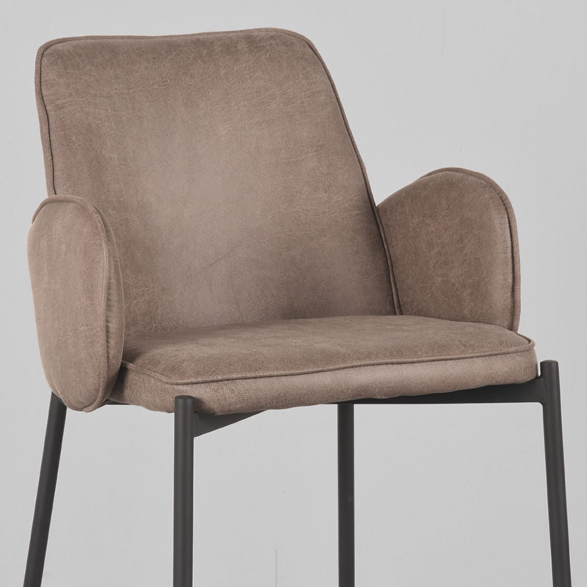LABEL51 - Barstoel Joni - Taupe - 53x51x107cm - Set van 2