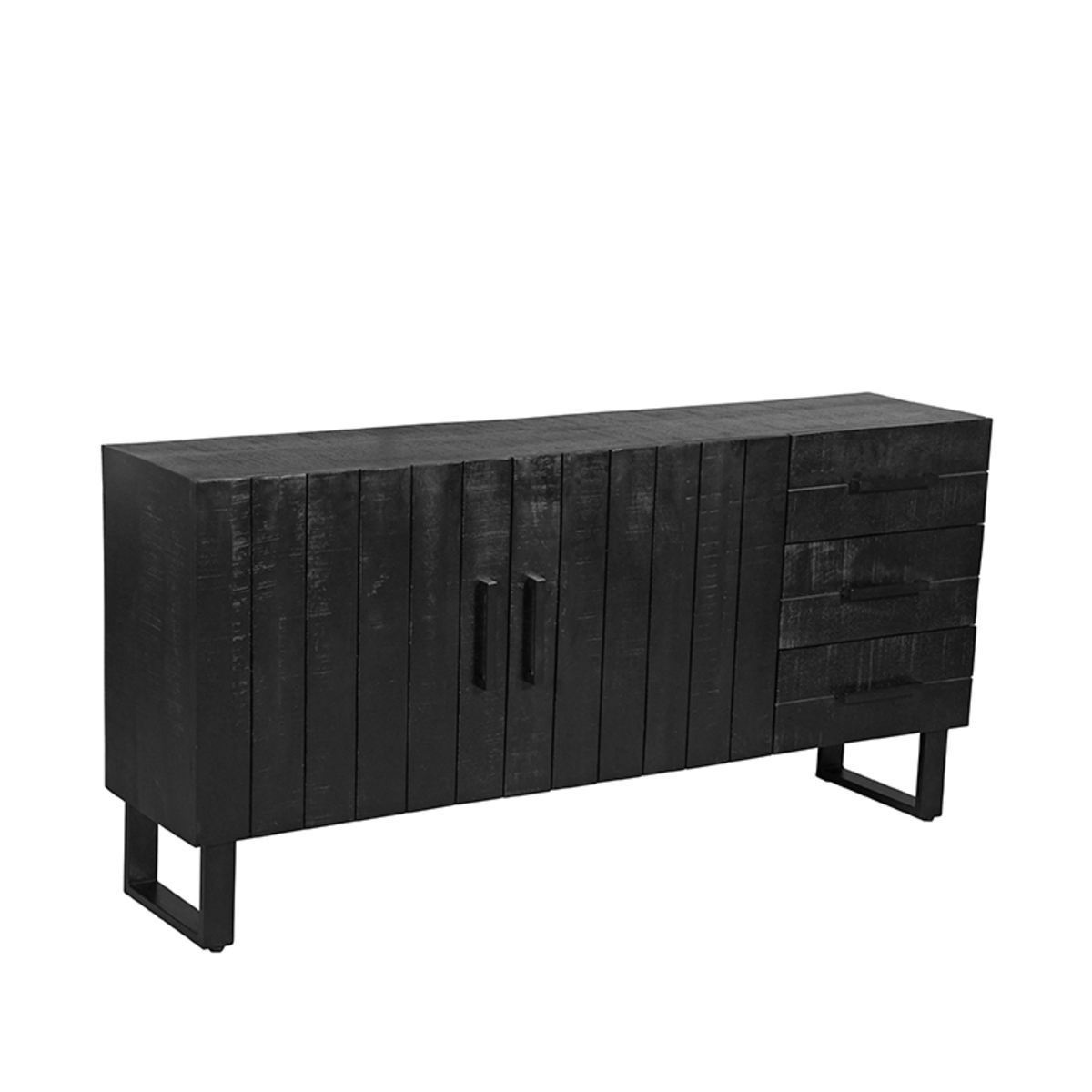 LABEL51 Dressoir Santos - Zwart - Mangohout - 178x40x85 Cm