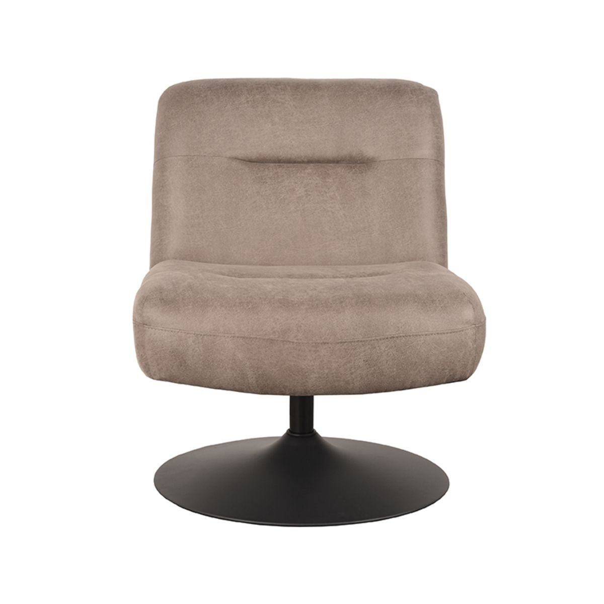 LABEL51 Fauteuil Eli 64x74x77 cm- Taupe - Micro Suede