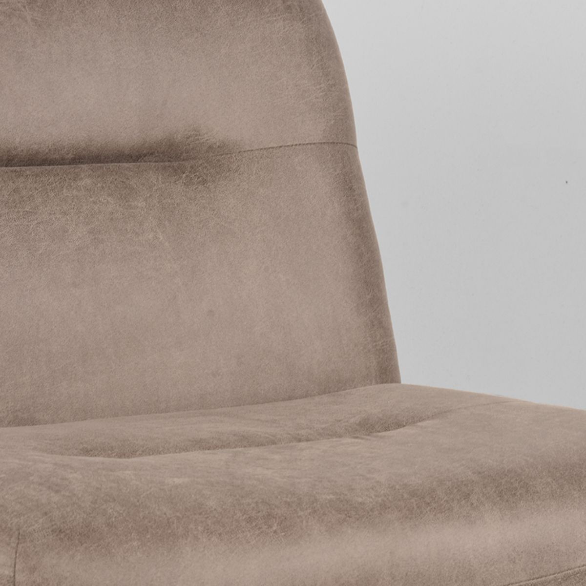 LABEL51 Fauteuil Eli 64x74x77 cm- Taupe - Micro Suede