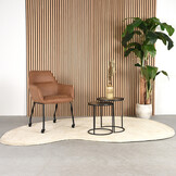 LABEL51 Eetkamerstoel Lenny - Cognac - Micro Suede - set van 2