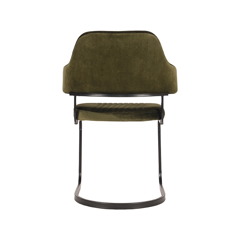 LABEL51 Eetkamerstoel Otta - Army green - Fluweel