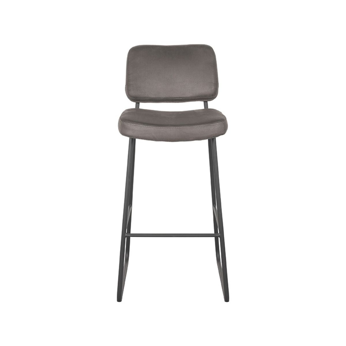 LABEL51 - Barkruk Noah - Antraciet - Micro Suede - 47x60x105 cm