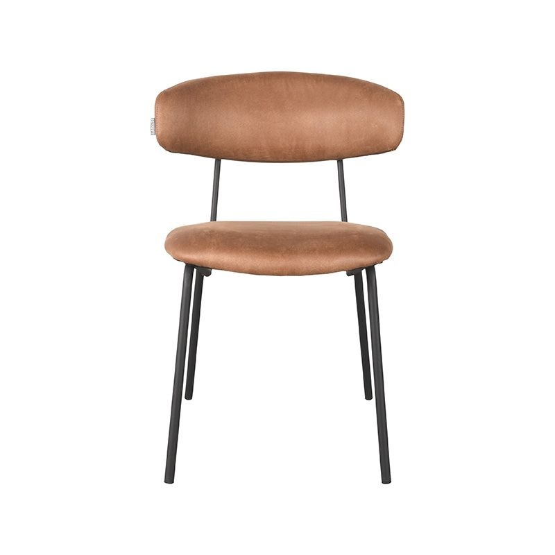 LABEL51 Eetkamerstoel Zack - Cognac - Micro Suede