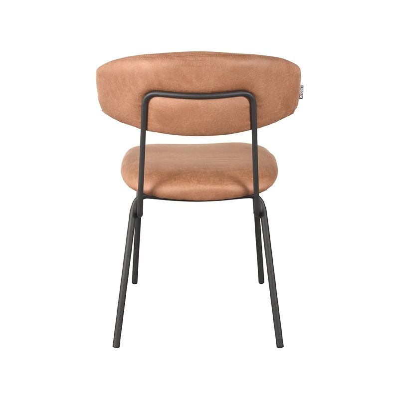 LABEL51 Eetkamerstoel Zack - Cognac - Micro Suede