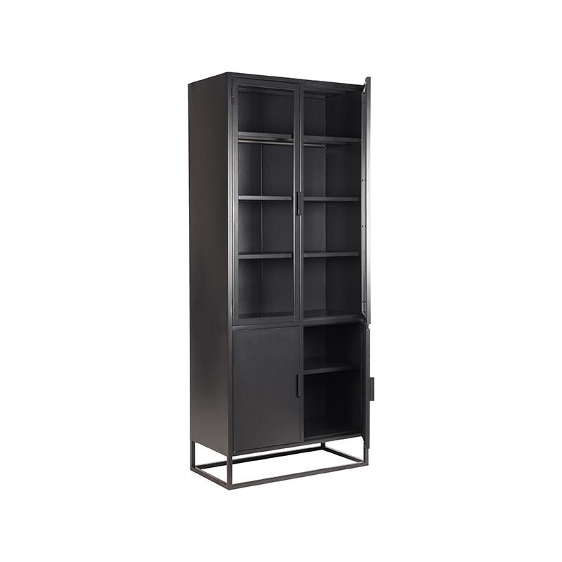Vitrine LABEL51 Level - Noir - Métal - 80x40x190 cm