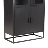 LABEL51 Vitrinekast Level - Zwart - Metaal - 80x40x190 cm