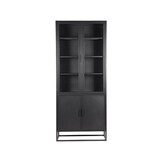 LABEL51 Vitrinekast Level - Zwart - Metaal - 80x40x190 cm