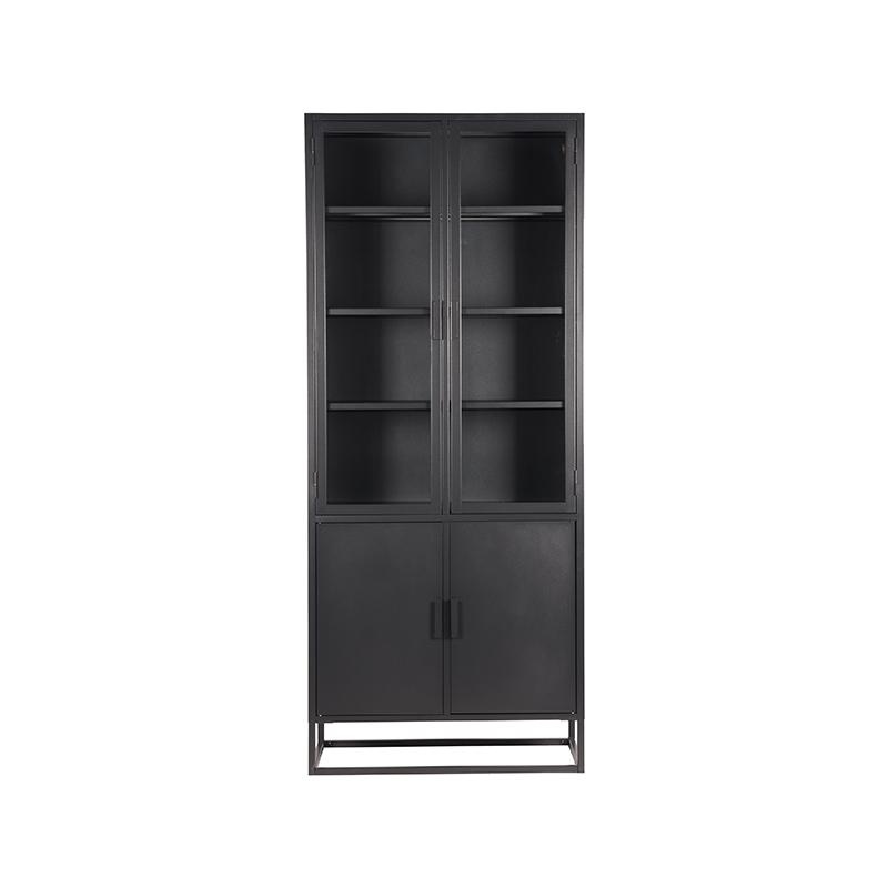 Vitrine LABEL51 Level - Noir - Métal - 80x40x190 cm