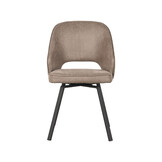 LABEL51 - Eetkamerstoel Lewis - Taupe - 58x52x84cm - Set van 2