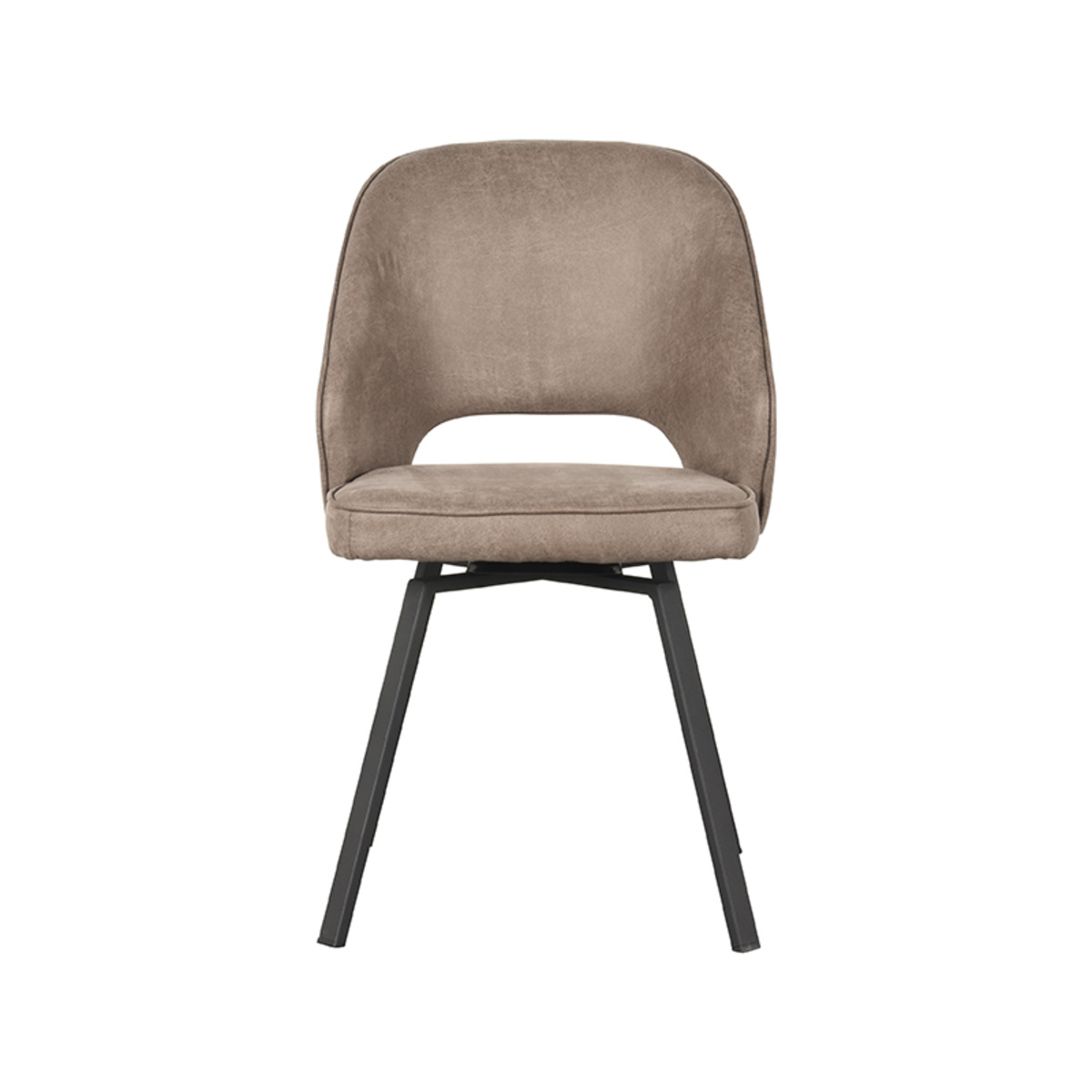 LABEL51 - Eetkamerstoel Lewis - Taupe - 58x52x84cm - Set van 2